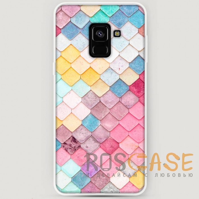 Фото RosCase | Силиконовый чехол Нежные ромбики на Samsung A530 Galaxy A8 (2018)
