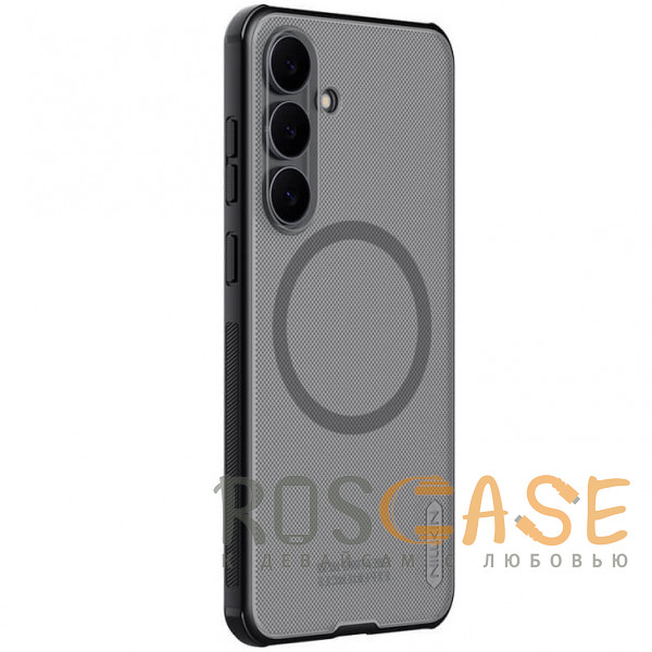 Фотография Серый Nillkin Super Frosted Shield Magnetic | Пластиковый чехол с поддержкой магнитной зарядки Magsafe для Samsung Galaxy S25 FE