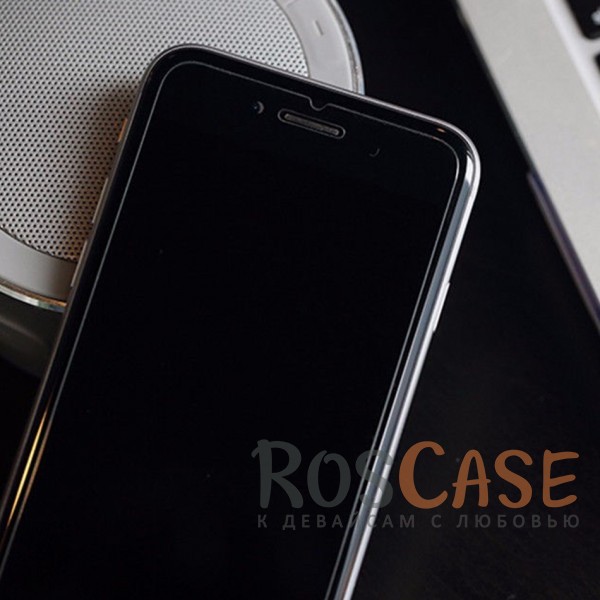 Фотография Закаленное защитное стекло ROCK на экран с закругленными гранями и олеофобным покрытием "анти-отпечатки" для Apple iPhone 7 / 8 (4.7")