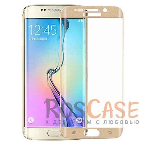 Фото Золотой CaseGuru | Защитное 3D стекло для Samsung G925F Galaxy S6 Edge