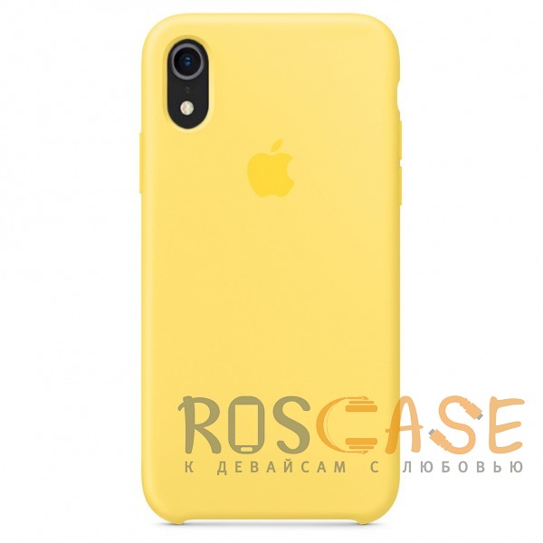 Фотография Желтый Канареечный Чехол Silicone Case для iPhone XR