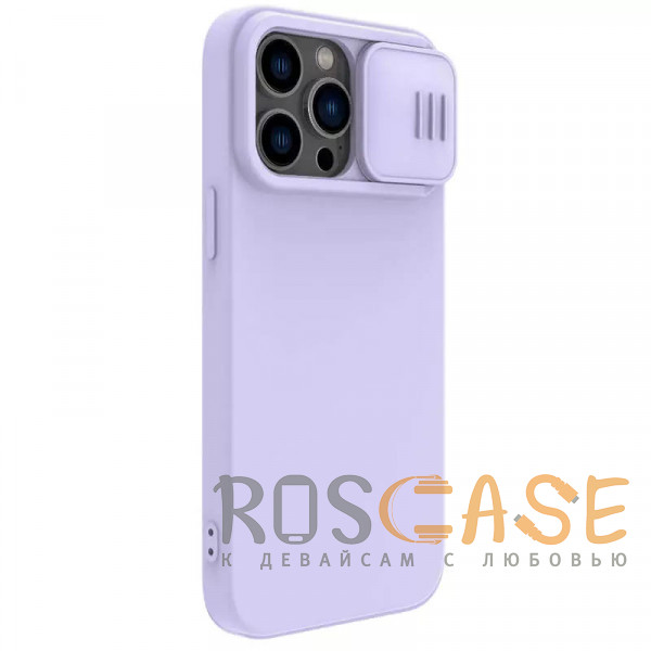 Фотография Фиолетовый Nillkin CamShield Silky Magnetic | Силиконовый чехол для магнитной зарядки с защитой камеры для iPhone 14 Pro Max