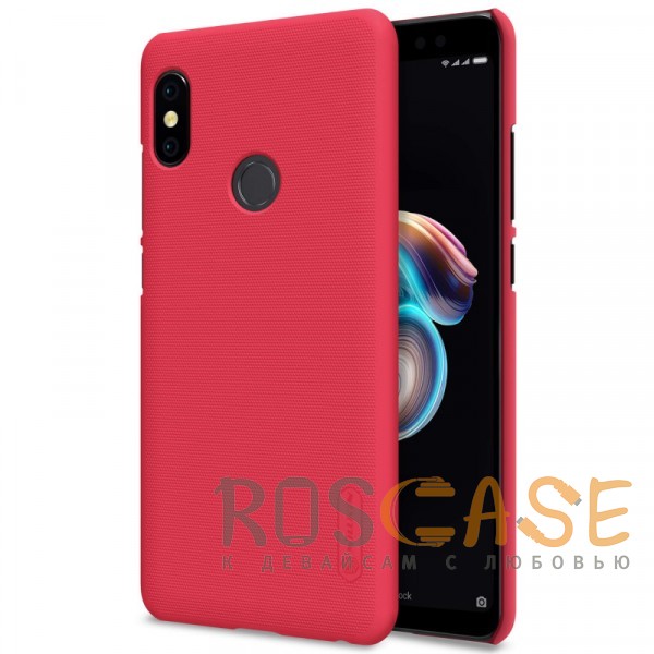 Фото Красный Nillkin Super Frosted Shield | Матовый чехол для Xiaomi Redmi Note 5 Pro / Note 5 (AI Dual Camera)