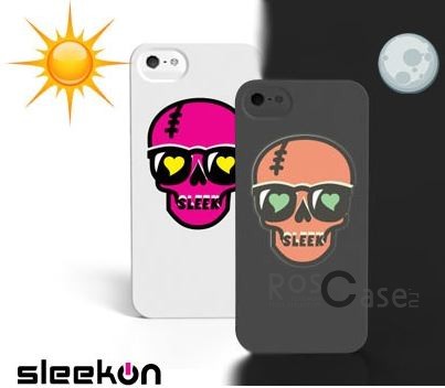 Светящаяся накладка SleekOn (Череп в очках) для Apple iPhone 5 (Sleek Skull) (2 цвета)