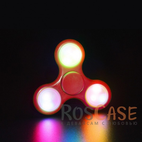 Фото Красный Игрушка-антистресс светящийся спиннер LED Fidget Hand Spinner