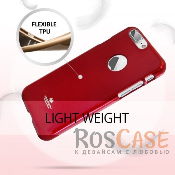 Фотография Красный Mercury Jelly Pearl Color | Яркий силиконовый чехол для для Apple iPhone 7 plus / 8 plus (5.5")