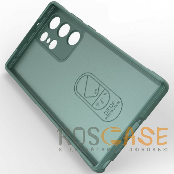 Изображение Зеленый Flex Silicone | Противоударный чехол для Samsung Galaxy S23 Ultra с защитой камеры и микрофиброй
