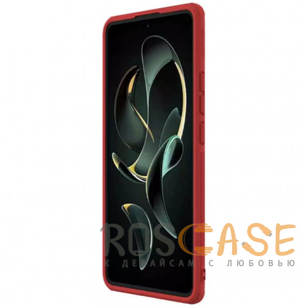Изображение Красный Nillkin Super Frosted Shield Pro | Матовый чехол из пластика и ТПУ для Xiaomi Mi 13T / Mi13T Pro / Redmi K60 Ultra