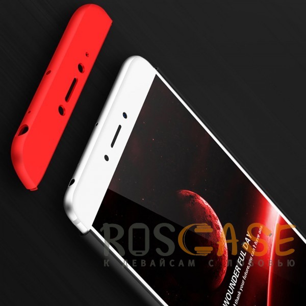 Фото Черный / Красный GKK LikGus 360° | Двухсторонний чехол для Xiaomi Mi Max 2 с защитными вставками