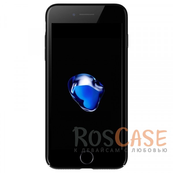 Изображение Черный Тонкий глянцевый чехол-накладка Baseus Luminary с линейным узором и металлизированной окантовкой для Apple iPhone 7 plus / 8 plus (5.5")