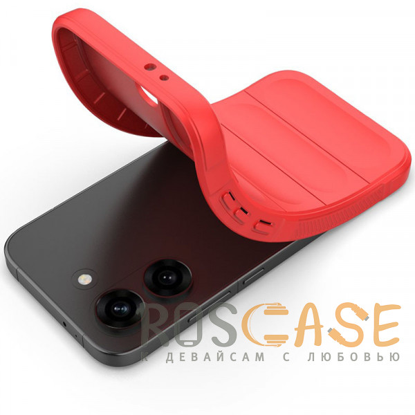 Фотография Красный Flex Silicone | Противоударный чехол для Poco X8 Pro / Xiaomi Turbo 5 с защитой камеры