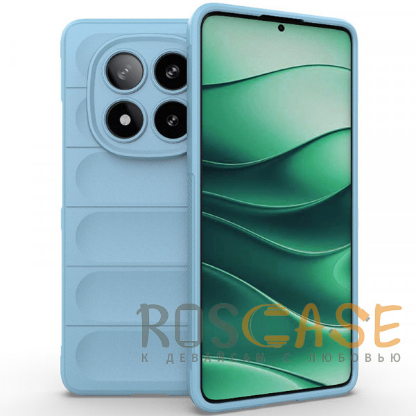 Фото Голубой Flex Silicone | Противоударный чехол для Xiaomi Redmi Note 15 Pro Plus с защитой камеры и микрофиброй