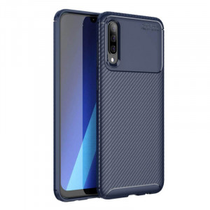 Силиконовый матовый чехол с текстурой Карбон для Samsung Galaxy A50 (A505F) / A50s / A30s