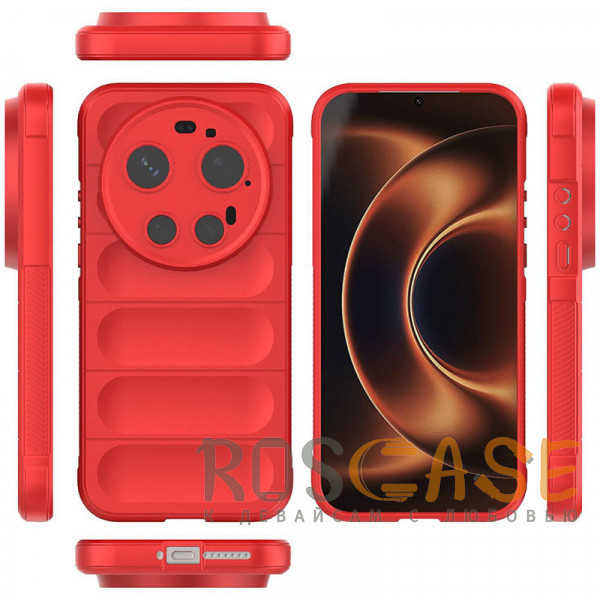 Фото Красный Flex Silicone | Противоударный чехол для Xiaomi Mi 17 Ultra с защитой камеры и микрофиброй