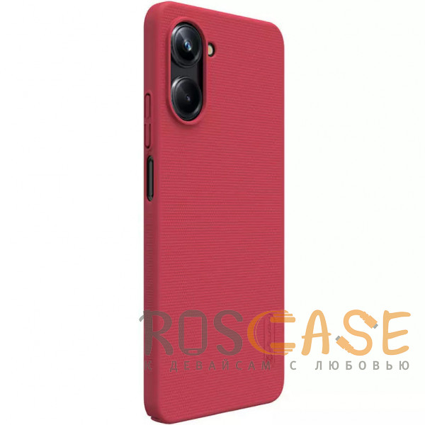 Фотография Красный Nillkin Super Frosted Shield | Матовый пластиковый чехол для Realme 10 Pro 5G