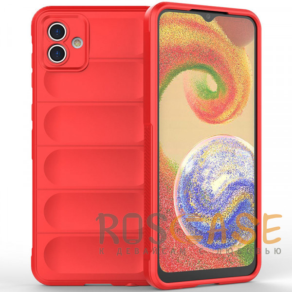 Фото Красный Flex Silicone | Противоударный чехол для Samsung Galaxy A04 4G / M13 5G с защитой камеры и микрофиброй