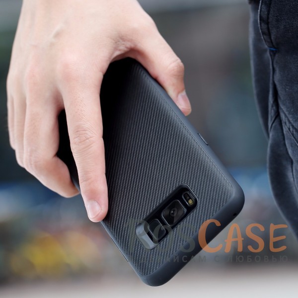 Фотография Черный / Black Гибкий текстурный карбоновый чехол Rock Origin для Samsung G950 Galaxy S8