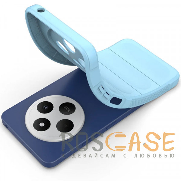 Фотография Голубой Flex Silicone | Противоударный чехол для Xiaomi Redmi 14C 4G / Poco C75 4G / Redmi A4 5G с защитой камеры и микрофиброй