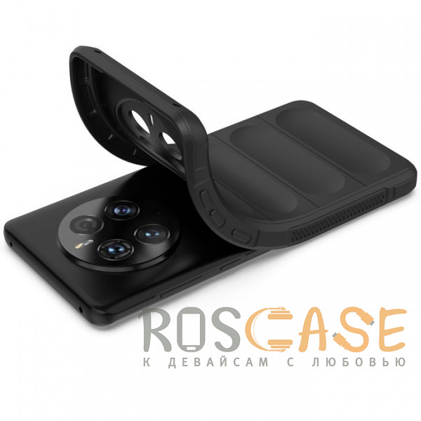 Фотография Черный Flex Silicone | Противоударный чехол для Huawei Mate 50 Pro с защитой камеры и микрофиброй