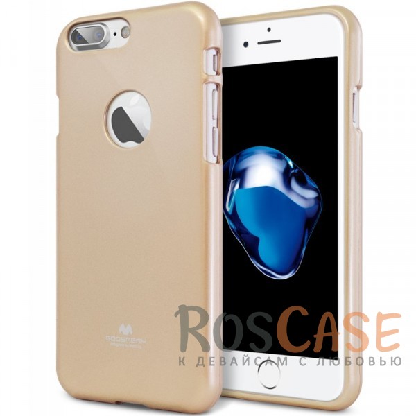 Фото Золотой Mercury Jelly Pearl Color | Яркий силиконовый чехол для для Apple iPhone 7 plus / 8 plus (5.5")