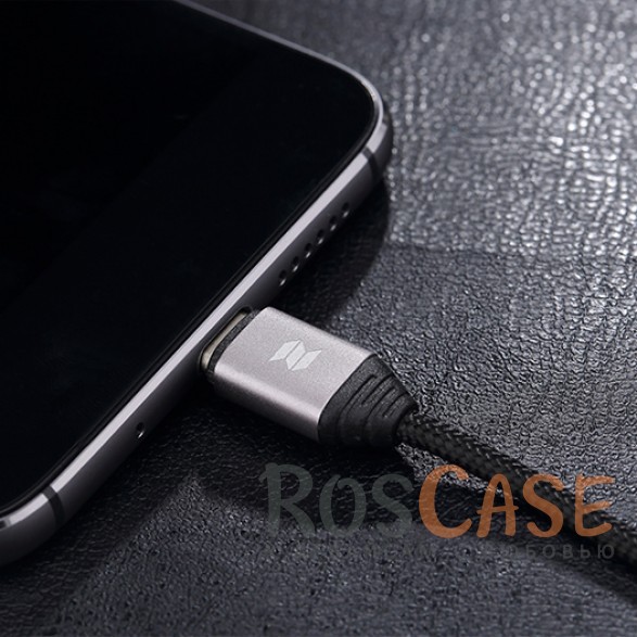 Изображение Черный / Black ROCK M5 Metal | Кабель кабель Lightning для iPhone 1m