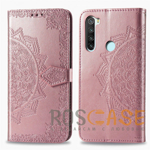 Фото Розовый Кожаный чехол (книжка) Art Case с визитницей для Xiaomi Redmi Note 8