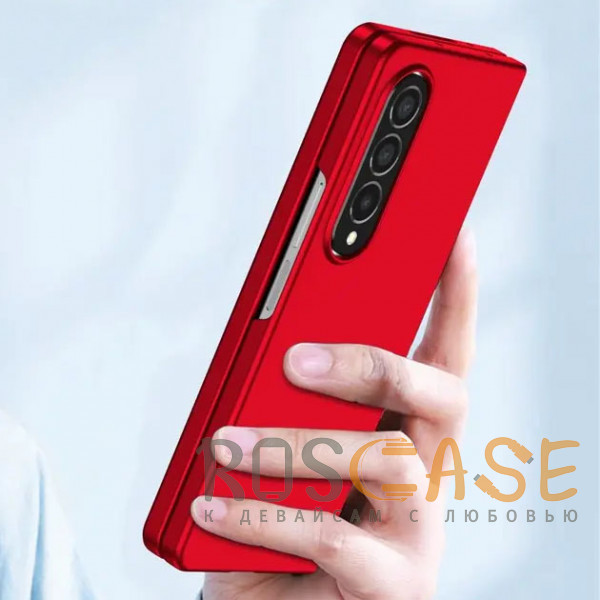 Фотография Красный Matte Shield | Тонкий матовый пластиковый чехол для Samsung Galaxy Z Fold 4