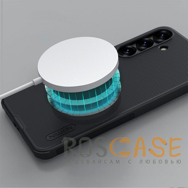 Фотография Черный Nillkin Super Frosted Shield Magnetic | Пластиковый чехол с поддержкой Magsafe для Samsung Galaxy S25