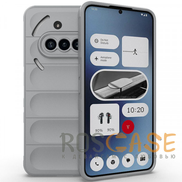 Фото Серый Flex Silicone | Противоударный чехол для Nothing Phone 3a с защитой камеры и микрофиброй