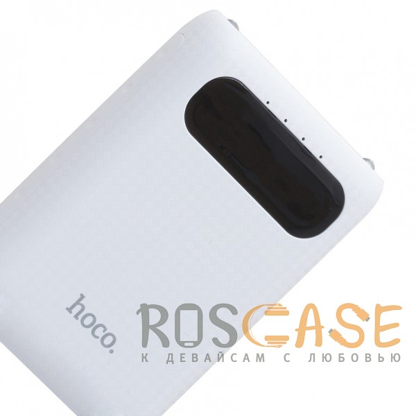 Изображение Белый HOCO B20 | Портативное зарядное устройство Power Bank с двумя выходами USB и экраном (10000 mAh)