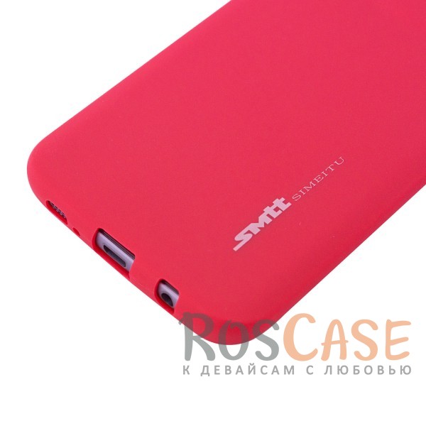 Фотография Красный (soft touch) Мягкий силиконовый чехол SMTT с покрытием софт-тач для Samsung G935F Galaxy S7 Edge