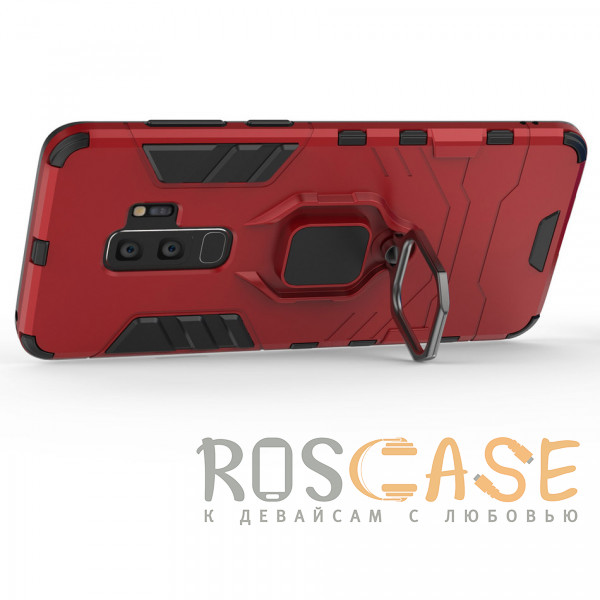 Изображение Красный Transformer Ring | Противоударный чехол под магнитный держатель для Samsung Galaxy S9 Plus