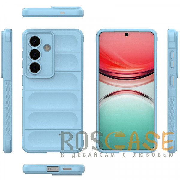 Фото Голубой Flex Silicone | Противоударный чехол для Samsung Galaxy S26 с защитой камеры и микрофиброй