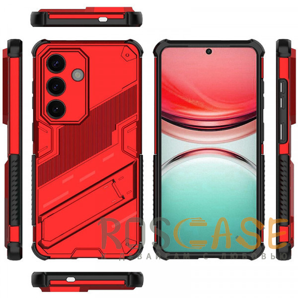 Изображение Красный Megatron | Противоударный чехол-подставка для Samsung Galaxy S26 с защитой камеры