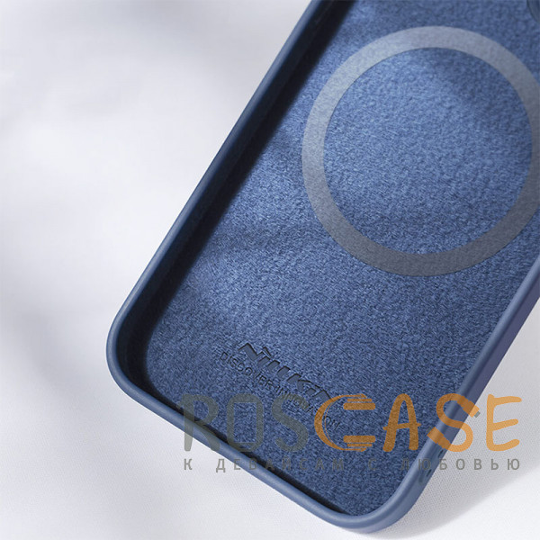 Фото Голубой Nillkin CamShield Silky Magnetic | Силиконовый чехол для магнитной зарядки с защитой камеры для iPhone 14 Pro