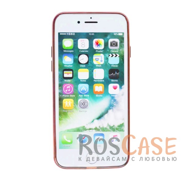 Фотография Розовый Силиконовый чехол для iPhone 7/8/SE (2020) с глянцевой окантовкой