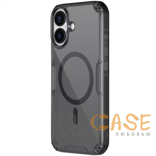 Фотография Черный Nillkin Nature PRO Magnetic | Прозрачный силиконовый чехол для магнитной зарядки для iPhone 17