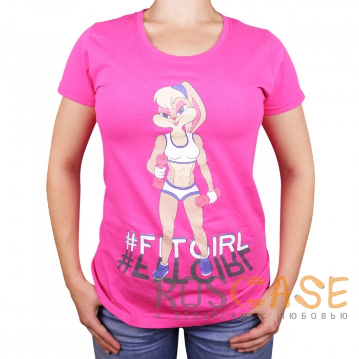 Фото Muscle Rabbit | Женская футболка с принтом Лола Банни #FitGirl