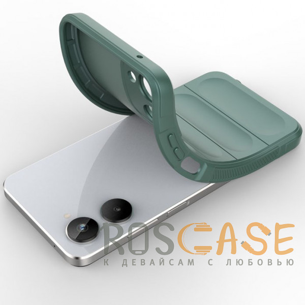 Фотография Зеленый Flex Silicone | Противоударный чехол для Realme 10 4G с защитой камеры и микрофиброй