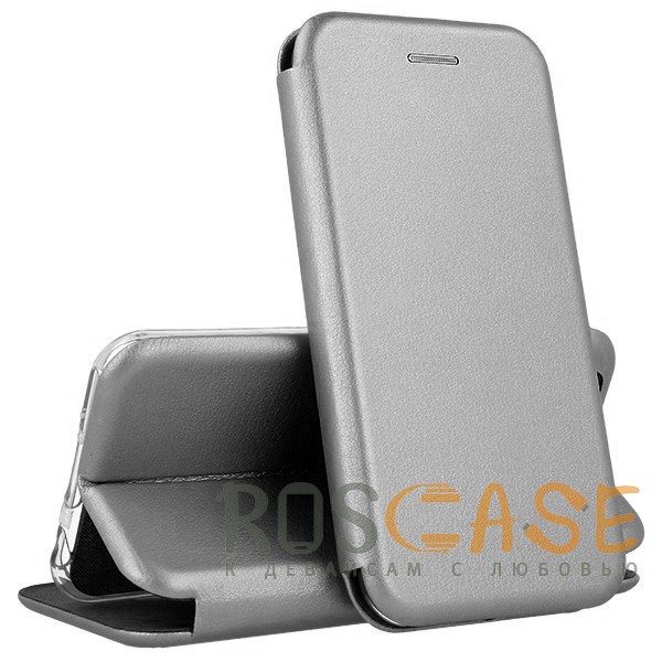Фото Темный серебряный Open Color | Чехол-книжка для Samsung G955 Galaxy S8 Plus с функцией подставки и магнитом