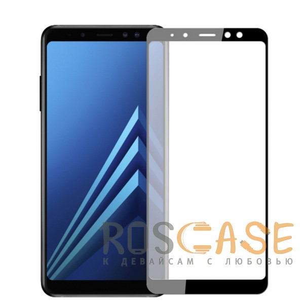 

5D защитное стекло для Samsung A730 Galaxy A8+ (2018) на весь экран (Черное)
