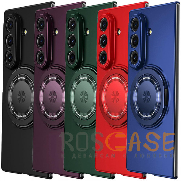 Фото Matte Shield Ring | Тонкий пластиковый чехол с кольцом Magsafe для Samsung Galaxy Z Fold 8 Ultra