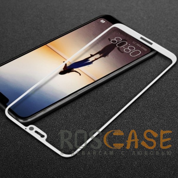 Фото Белый 5D защитное стекло для Huawei P20 Lite на весь экран