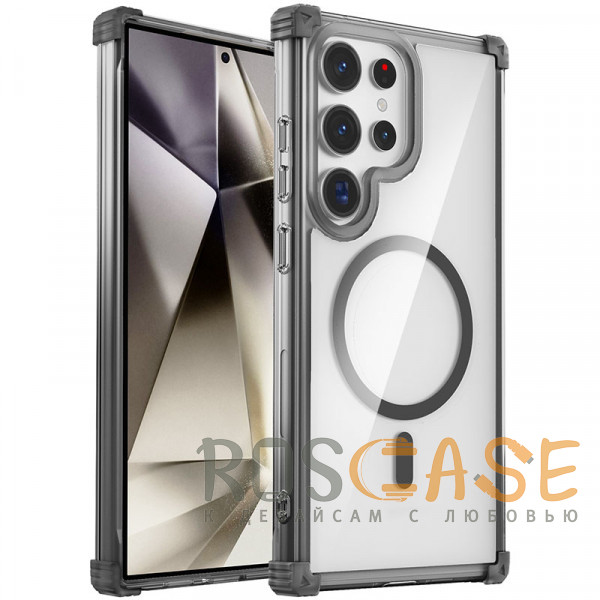 Фото Черный Nature Magnetic | Прозрачный противоударный чехол с поддержкой MagSafe для Samsung Galaxy S25 Ultra