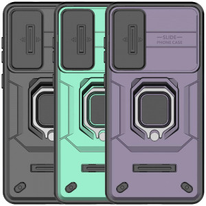 Transformer Ring Holder | Противоударный чехол с кольцом и шторкой камеры для Samsung Galaxy S25 Edge