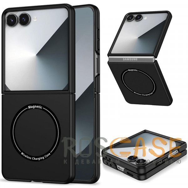 Фотография Черный Matte Shield | Тонкий матовый пластиковый чехол с поддержкой Magsafe для Samsung Galaxy Z Flip 7