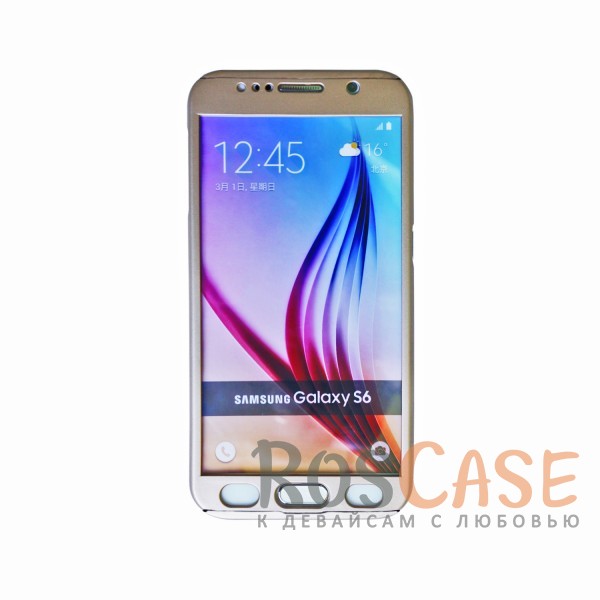 Фотография Золотой Чехол 360 KMC Colorama для Samsung Galaxy S6 G920F/G920D Duos (+стекло)