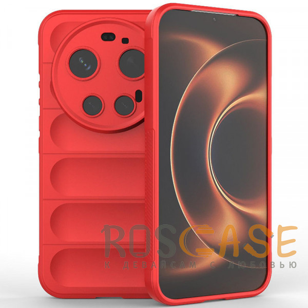 Фото Красный Flex Silicone | Противоударный чехол для Xiaomi Mi 17 Ultra с защитой камеры и микрофиброй