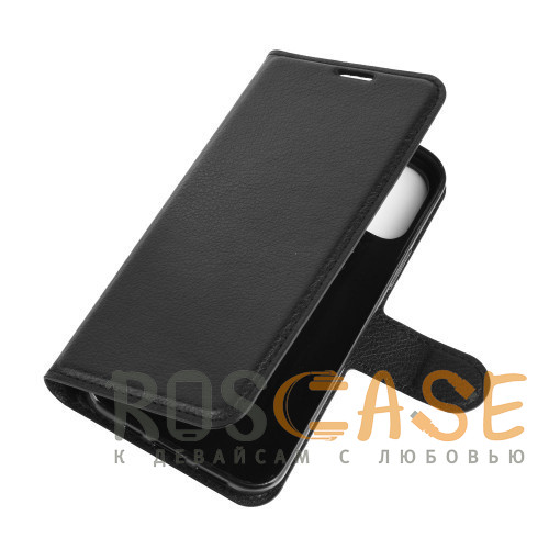 Изображение Черный Чехол книжка портмоне подставка для iPhone 12 / 12 Pro с магнитной защелкой