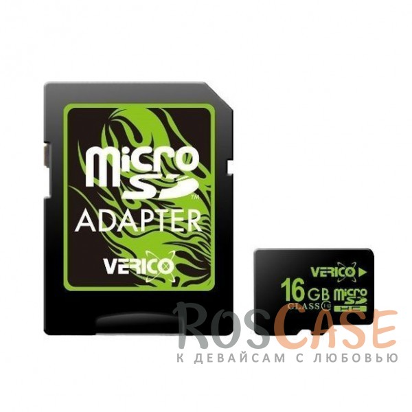 Фото Карта памяти Verico microSDHC 16 GB Card Class 10 +SD адаптер